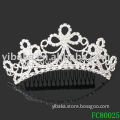 2014 hot selling princess crown with comb holiday rhinestone clear fashion girl tiara crown